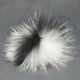 Lana Grossa Pompon pelliccia Finnraccoon | 701-bianco/nero