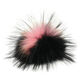 Lana Grossa Pompon pelliccia Finnraccoon | 702-rosa vivo/nero