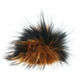 Lana Grossa Pompon pelliccia Finnraccoon | 704-marrone capriolo/nero