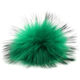 Lana Grossa Pompon pelliccia Finnraccoon | 108-smeraldo/nero