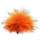 Lana Grossa Pompon pelliccia Finnraccoon | 110-arancio/nero