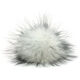 Lana Grossa Pompon pelliccia Finnraccoon | 132-bianco/nero