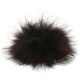 Lana Grossa Pompon pelliccia Finnraccoon | 149-nero/rosso