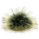 Lana Grossa Pompon pelliccia Finnraccoon | 135-nero/kiwi