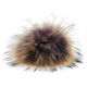 Lana Grossa Pompon pelliccia Finnraccoon | 140-porpora/marrone