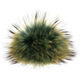 Lana Grossa Pompon pelliccia Finnraccoon | 502-smeraldo/sabbia