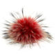 Lana Grossa Pompon pelliccia Finnraccoon | 508-rosso/grigio