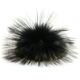 Lana Grossa Pompon pelliccia Finnraccoon | 130-nero/grigio