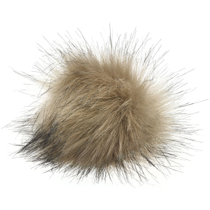Lana Grossa Pompon arte pelliccia Langhaar | 197-beige/nero