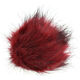 Lana Grossa Pompon arte pelliccia Langhaar | 253-rosso/nero