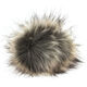 Lana Grossa Pompon arte pelliccia Langhaar | 258-grigio scuro/beige/taupe