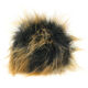 Lana Grossa Pompon arte pelliccia Langhaar | 262-nero/cammello
