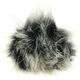 Lana Grossa Pompon arte pelliccia Langhaar | 263-nero/grigio argento