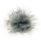 Lana Grossa Pompon arte pelliccia Mini | 661-grigio/grigio chiaro/nero
