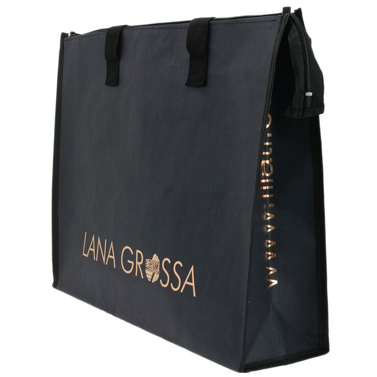 Lana Grossa Sacchetto di acquisto Lana Grossa | 01-nero/oro rosa