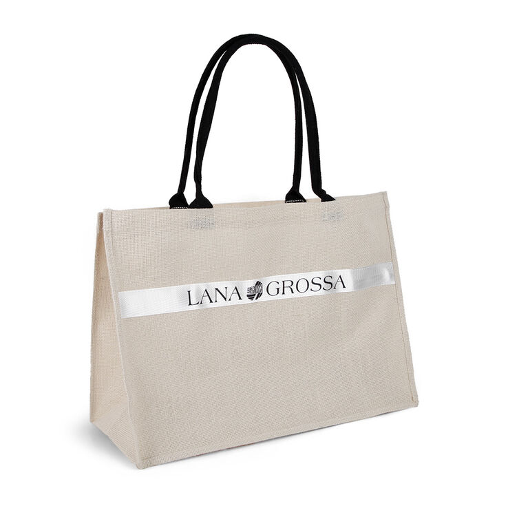 Lana Grossa Borsa della spesa in lino | 01-beige