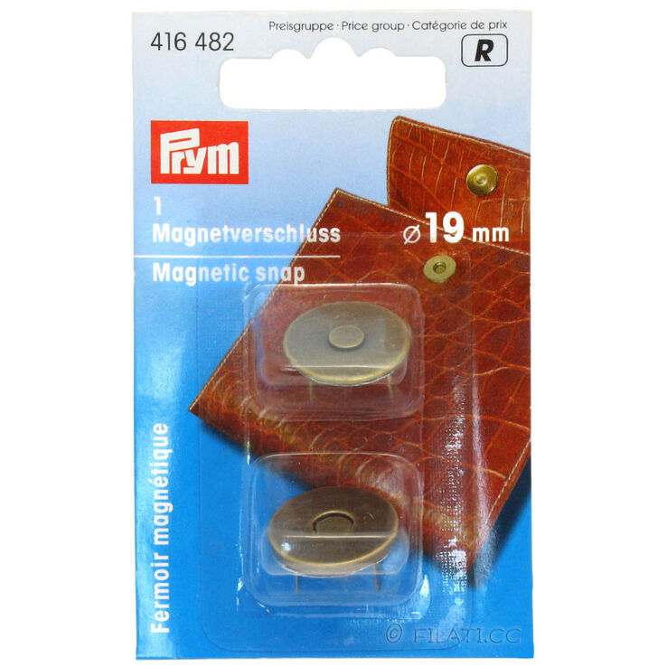 Prym Chiusura magnetica 416482/19mm | 482-oro vecchio