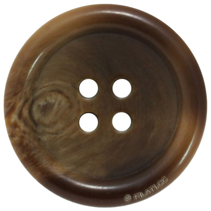 Union Knopf Bottone 4 fori 20mm | 20-marrone