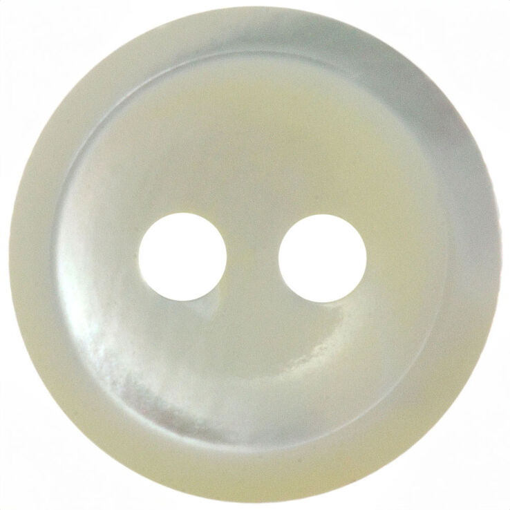 Union Knopf Bottone a 2 fori madreperla 14mm | 99-bianco