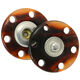 Union Knopf Bottone pressione da cucire 25mm | 22-marrone chiaro puntinato/marrone scuro puntinato
