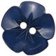 Union Knopf Bottone floreale a 2 fori 15mm | 68-blu scuro