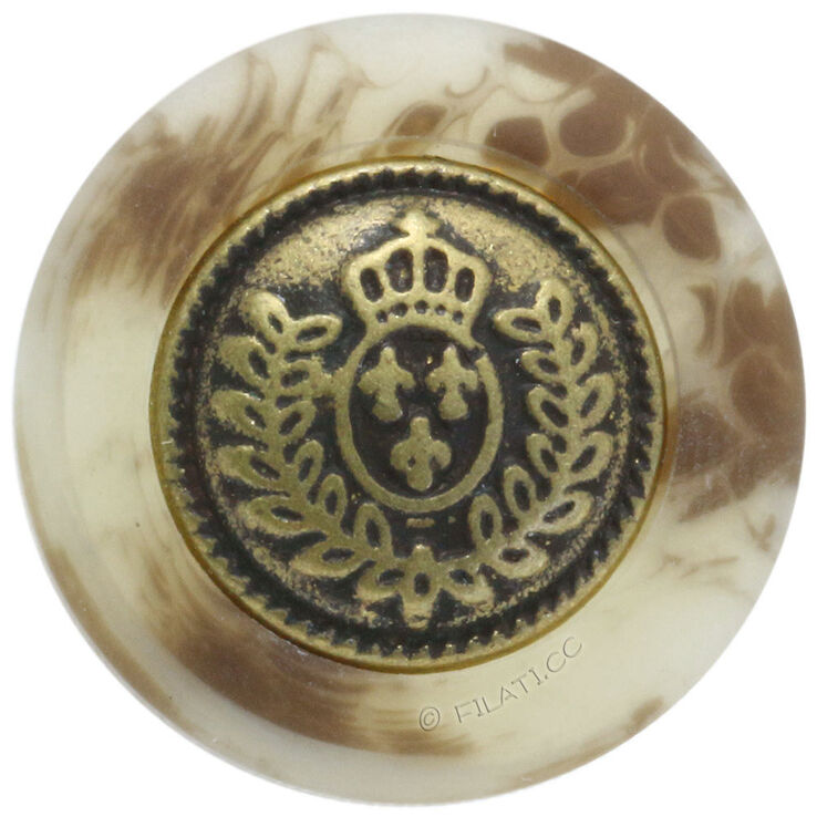 Lana Grossa UNION KNOPF 40280/18mm | 18-beige/marrone/oro vecchio