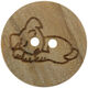 Union Knopf Bottone bambini legno a 2 fori 15mm | 902-Motivo del cane