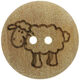 Union Knopf Bottone bambini legno a 2 fori 15mm | 903-Motivo de pecora