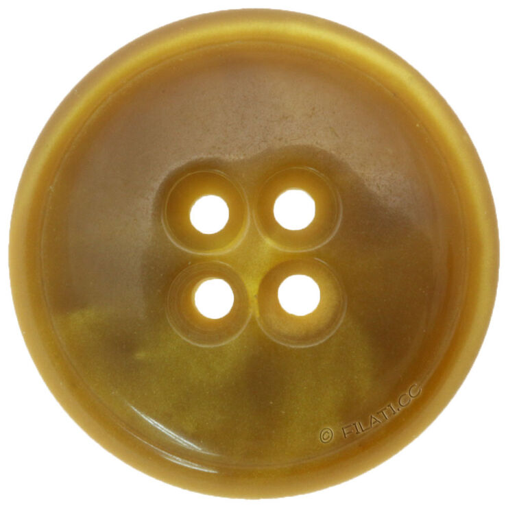 Lana Grossa Bottone in plastica 4 fori 25mm | 40-giallo/beige puntinato