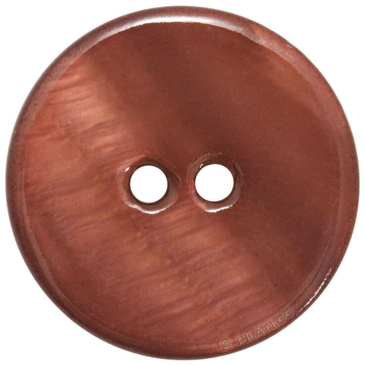 Union Knopf Bottone a 2 fori madreperla 20mm | 22-marrone rossiccio