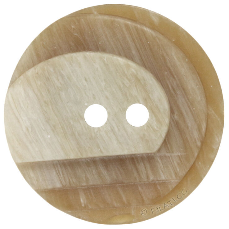 Union Knopf Bottone a 2 fori 23mm | 16-beige marrone