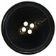 Union Knopf Bottone vero corno a 4 fori 28mm | 80-nero