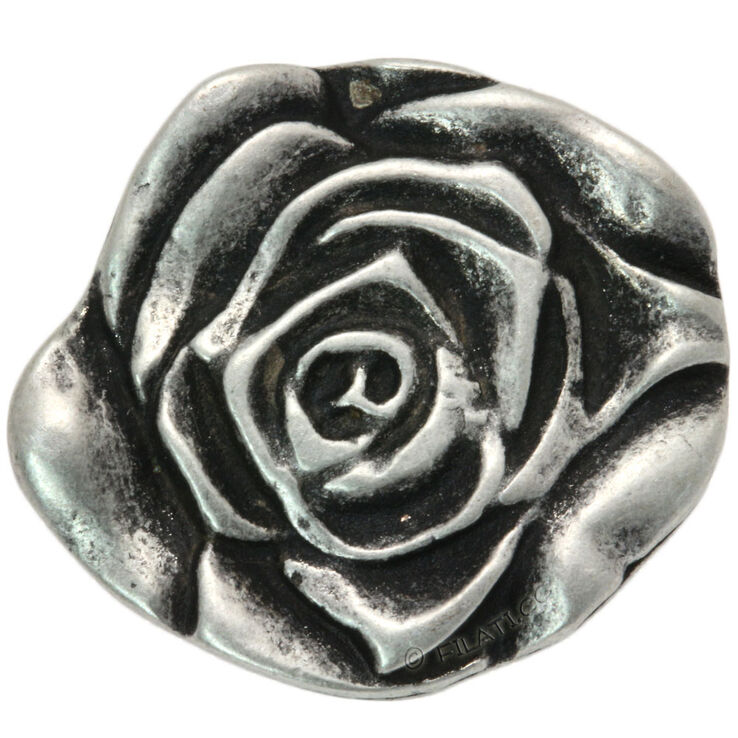 Union Knopf Bottone con gambo vero argentato 23mm | 83-argento
