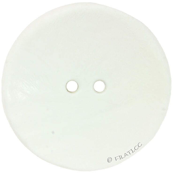 Union Knopf Bottone a 2 fori gocce di cocco 40mm | 012-bianco