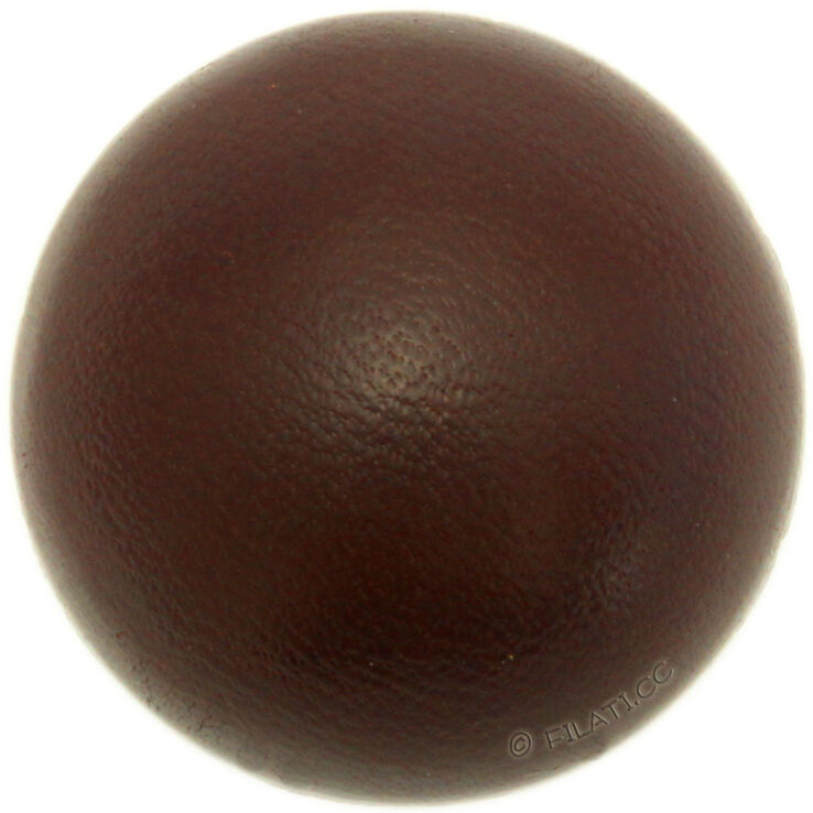 Union Knopf Bottone con gambo cuoio 23mm | 22-marrone scuro