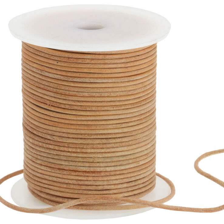 Union Knopf Nastro tondo in pelle 1233/120cm | 16-beige