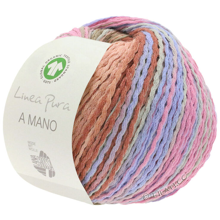 Lana Grossa A MANO (Linea Pura) | 01-verde grigio/blu lila/terracotta/garofano/salmone