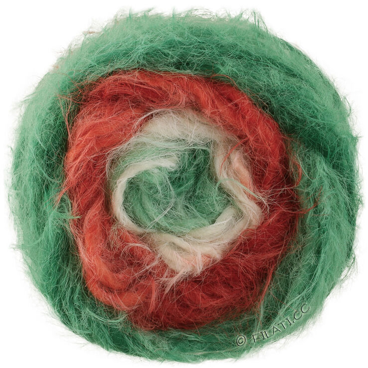 Lana Grossa BASTA MISTA (Christmas Edition) | 799-verde/bianco/rosso a strisce