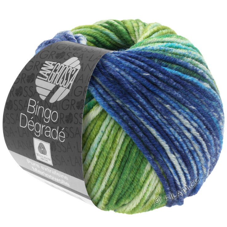 Lana Grossa BINGO Dégradé | 651-verde pallido/verde chiaro/giada/turchese  /blu delicata/blu chiaro/blu jeans