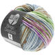 Lana Grossa BINGO Dégradé | 654-ecru/grigio chiaro/porpora/verde chiaro/cachi