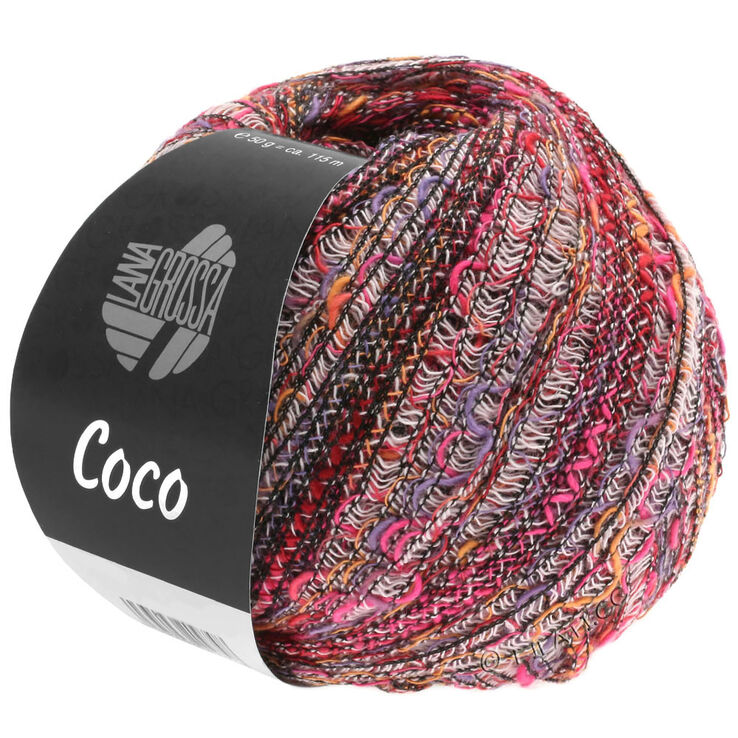 Lana Grossa COCO | 01-rosa vivo/porpora/rosé/arancio