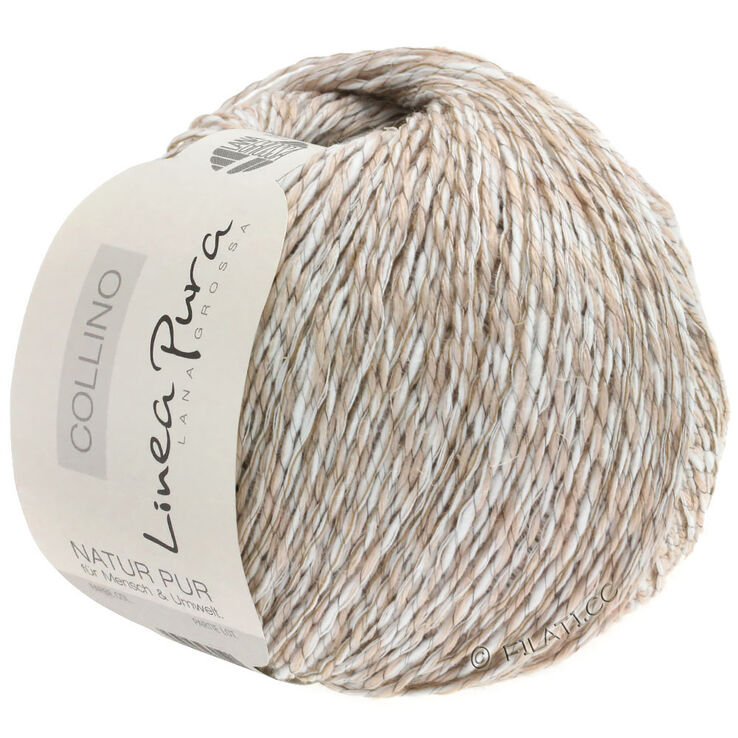 Lana Grossa COLLINO (Linea Pura) | 01-bianco/beige/marrone chiaro