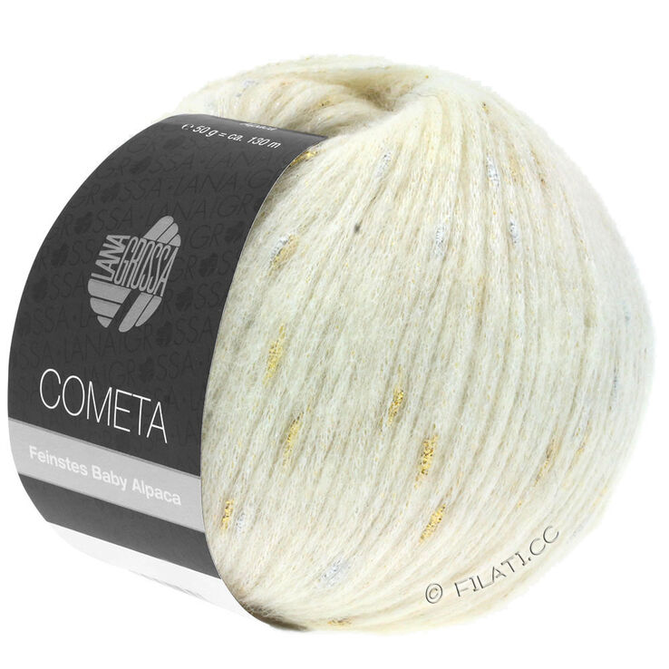 Lana Grossa COMETA | 01-ecru/oro/argento