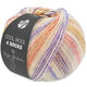 Lana Grossa COOL WOOL 4 SOCKS PRINT | 7762-cachi/natura/rosa/viola antico/porpora/grigio chiaro/giallo senape/taupe/rosso chiaro