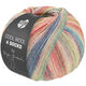 Lana Grossa COOL WOOL 4 SOCKS PRINT | 7769-crema/rosé/blu viola/salmone/pesca/menta/turchese menta/grigio blu/rosso grigio/rosso chiaro/blu turchese