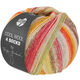 Lana Grossa COOL WOOL 4 SOCKS PRINT | 7770-albicocca/arancio/crema/blu delicata/rosso lampone/marrone ocra/giallo/verde giallo/grigio marrone
