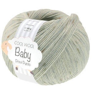 Lana Grossa COOL WOOL Baby Uni/Print 50g | 376-grigio argento/taupe/grigio chiaro