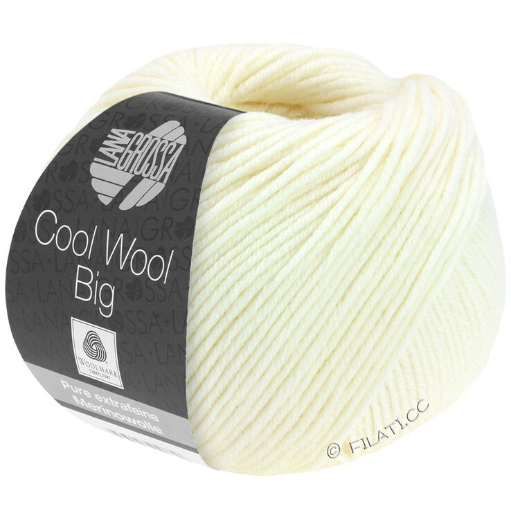 Lana Grossa COOL WOOL Big Uni/Melange | 0601-ecru
