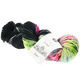 Lana Grossa COOL WOOL  Hand-dyed | 106-nero/grigio/pesca/rosa vivo/verde/porpora
