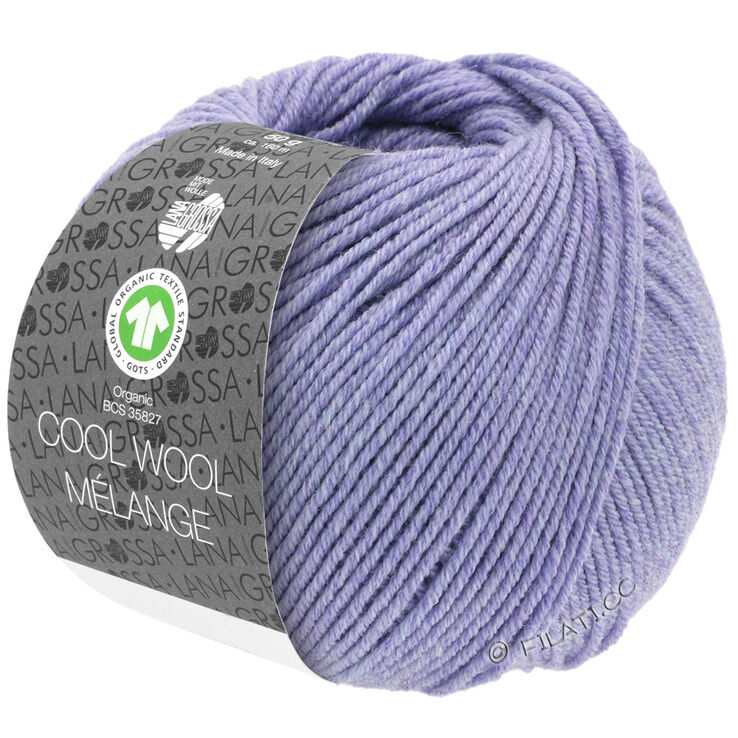 Lana Grossa COOL WOOL Melange (GOTS) | 101-lilla puntinato